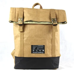 newest design Washable kraft paper backpack bag