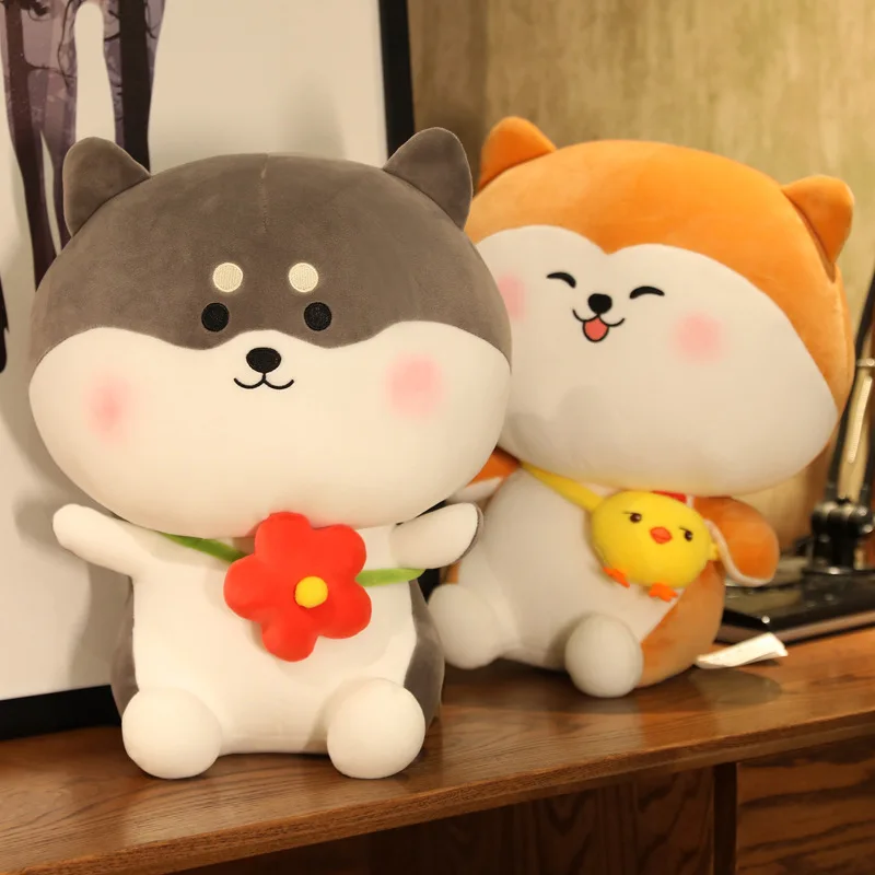 Husky Doll Smiling Shiba Inu Grab Doll Company Activities Gift Plush Toys.