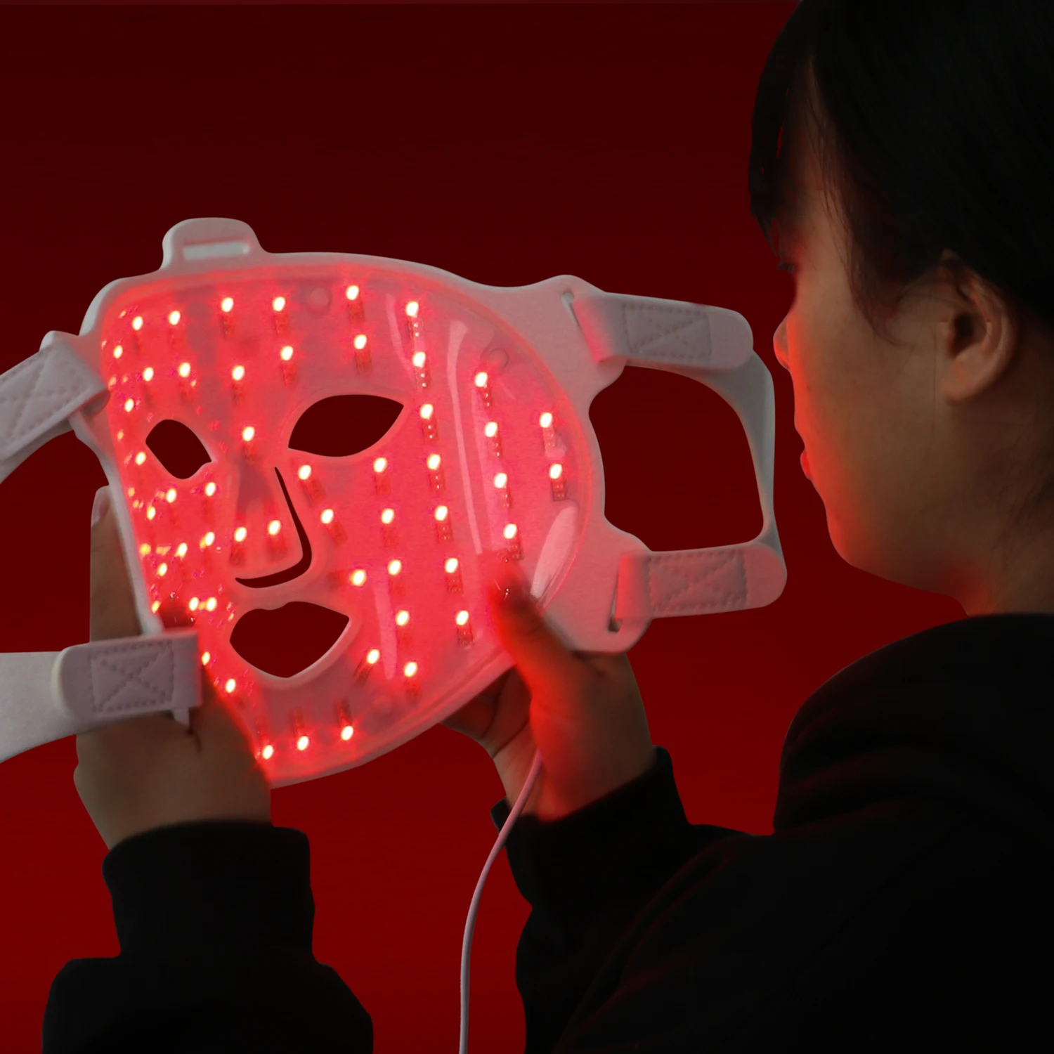 4 led anti aging light mask led light therapy mask silicone facial led mask