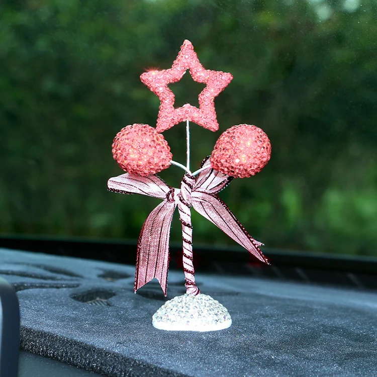 Bling star Spring cartoon doll cute cat car decoration