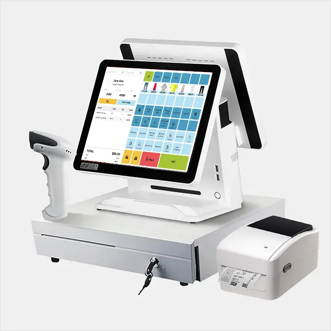 Smart Full Cash Register All in One Point of Sale Pos System Machine Frame Monitor Capacitive Touch Screen Lcd for