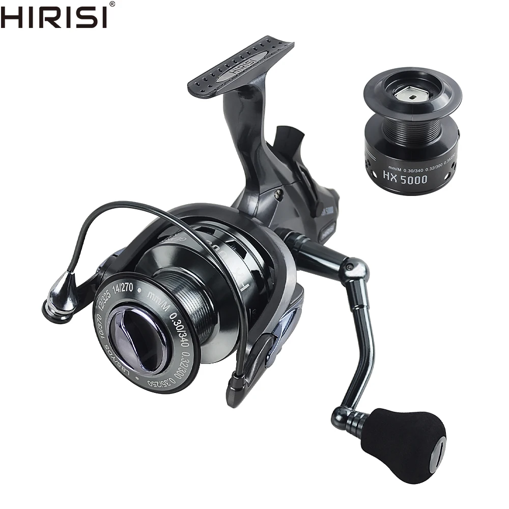 Hirisi Carp Fishing Reel Bait Runner Free Runner with Extra Spool Front and Rear Drag System Freshwater Spinning Reel