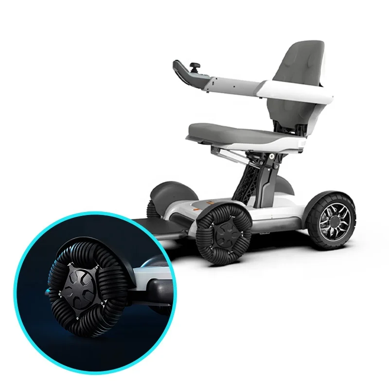 Portable Power Wheelchair With Remote Memory Foam Cushion Foldable Adjustable Aluminium Electric Wheelchair