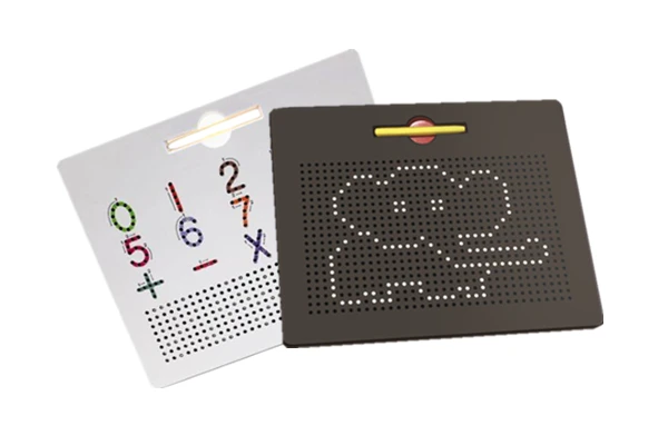 2-in-1 Double Sided Magnetic Drawing Board ABC A-Z Letter, Number, and Freestyle Writing Playboard 12x10 inch magpad