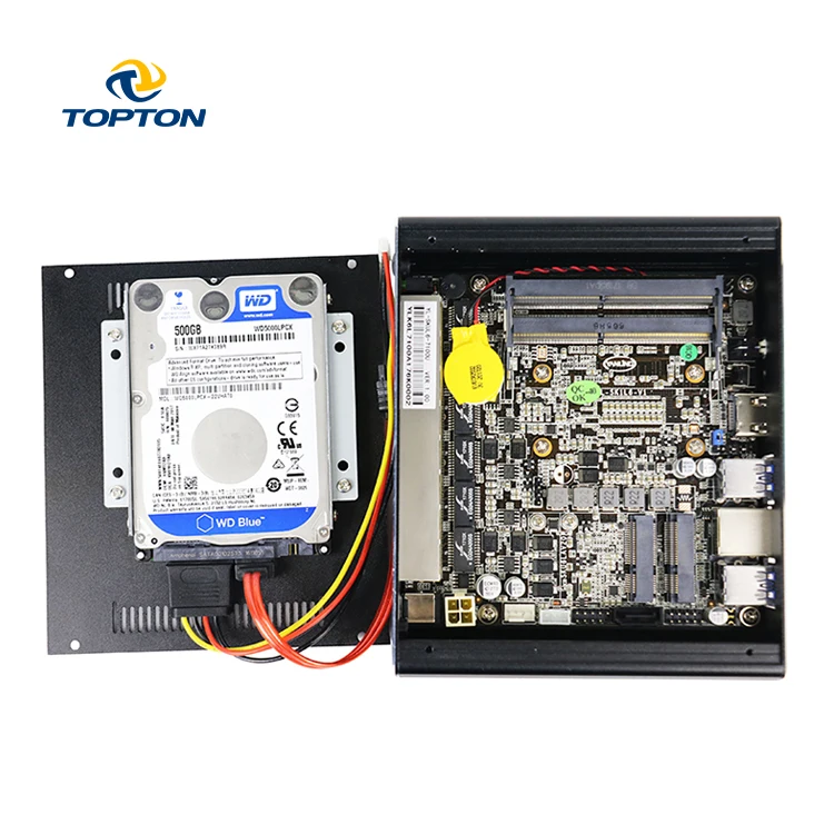 Промышленный мини-ПК TOPTON без вентилятора 6 * RJ45 LAN Cele 3855U Core i3 i5 брандмауэр ПК Pfsense маршрутизатор мини-компьютер