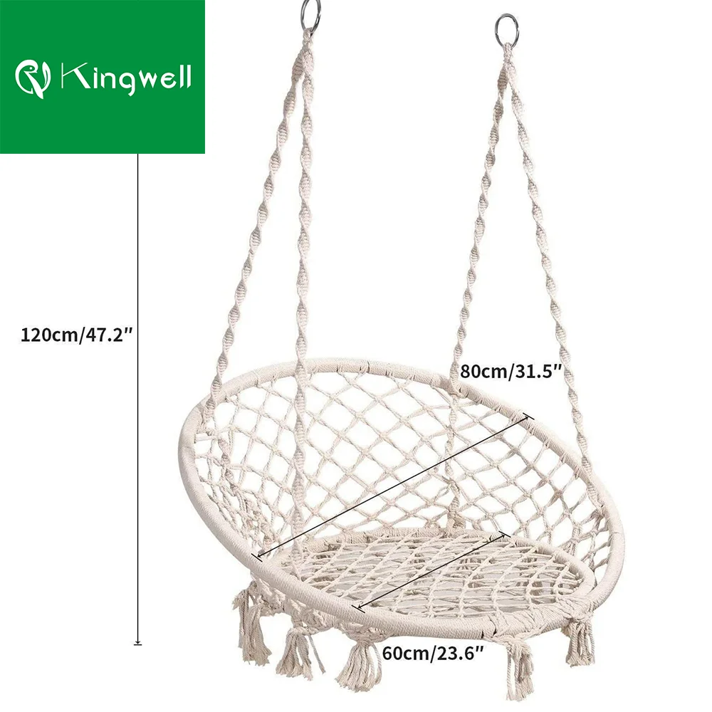 Outdoor Furniture Rope Weaving Hanging Swing Chair Outdoor Wicker Chair Swing with Cheap Price