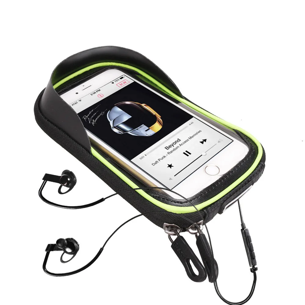 High quality large capacity MTB waterproof top tube touch screen bike bag