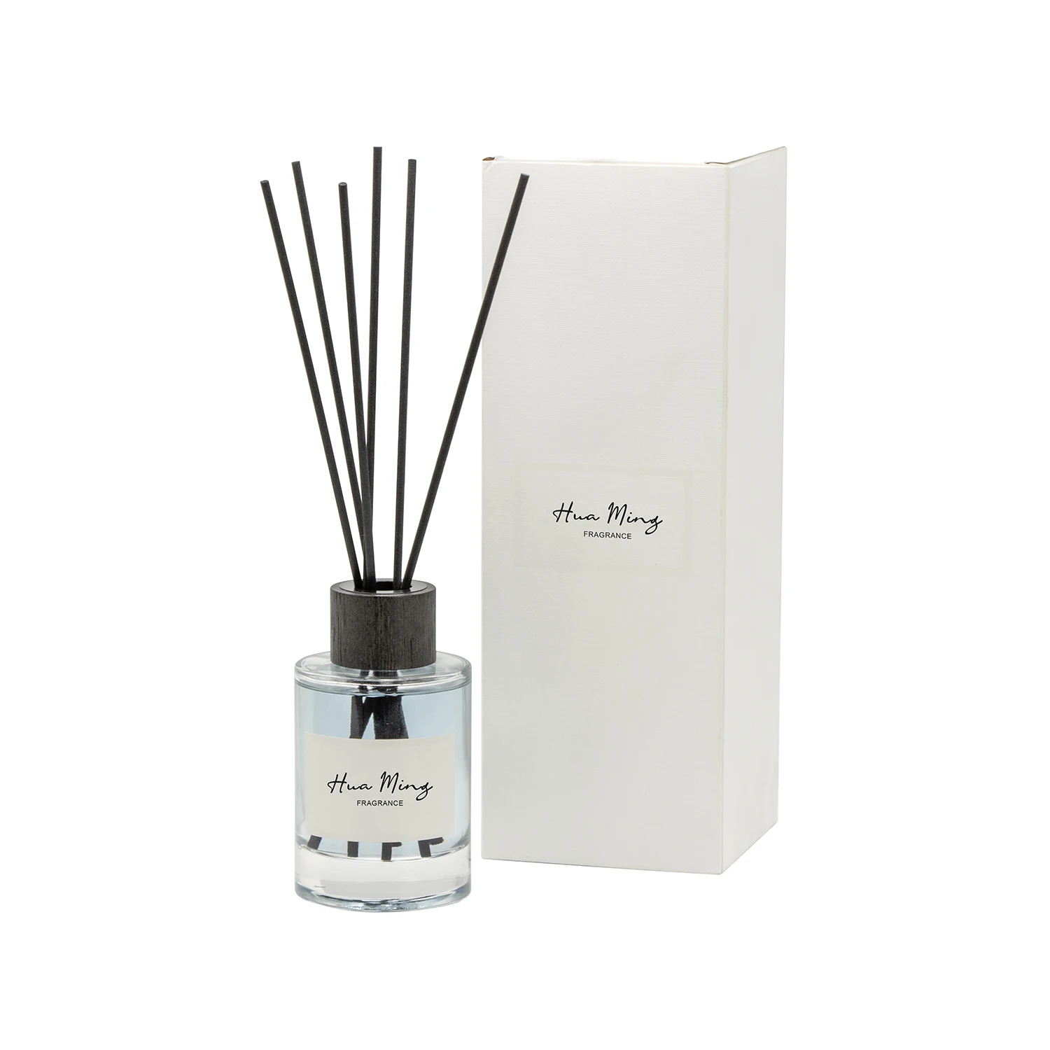 Huaming Luxury 100ml Glass Aroma Oil bottle Reed Diffuser Sticks 4oz 8oz Air Freshener Perfume Glass Reed Diffuser Bottle