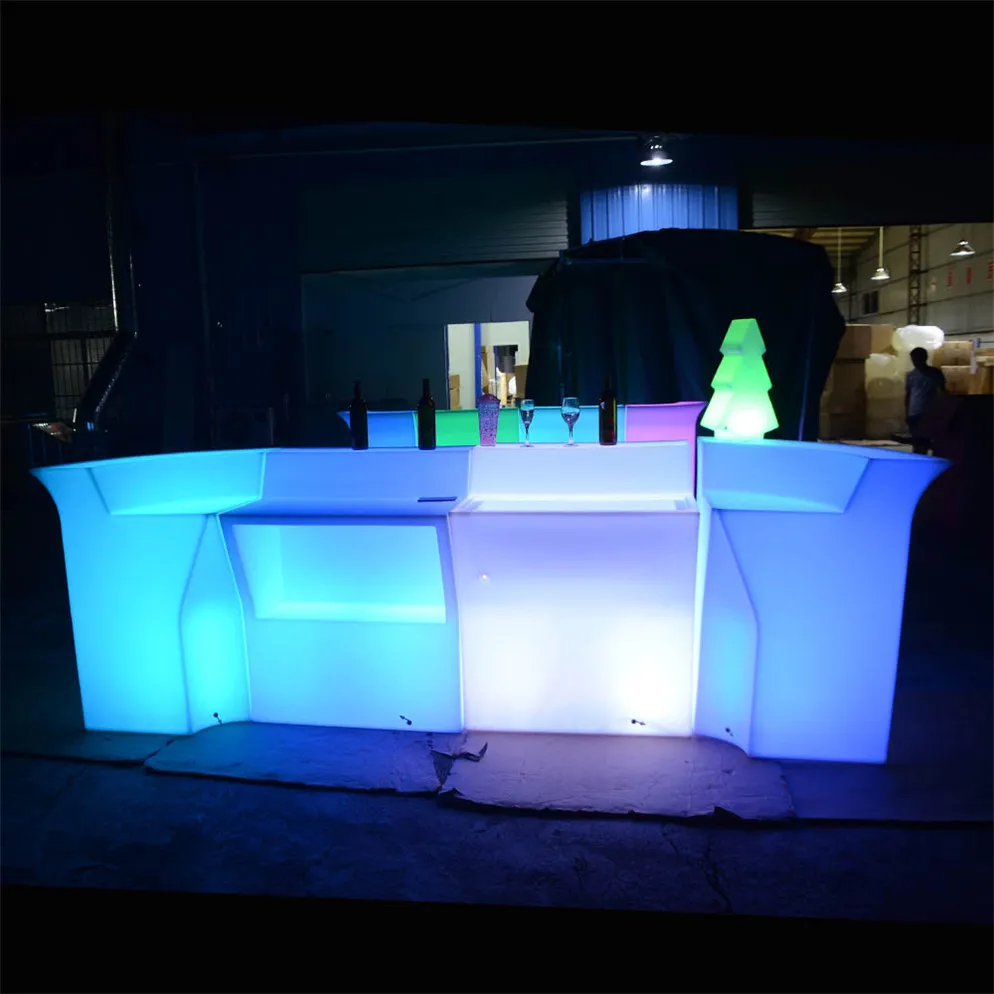 bar furniture for sale /Hotsale LED lighting furniture night bar used illuminate coffee shop salad bar counter