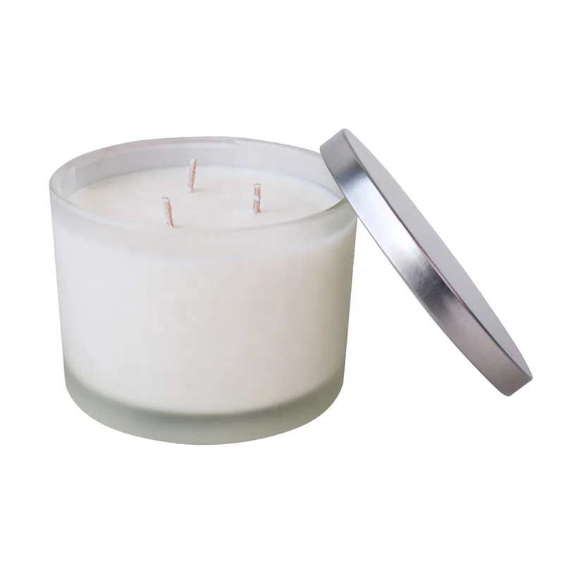 Hot Selling Lemon Rose Lavender Scented Candles 3 Wick Candle