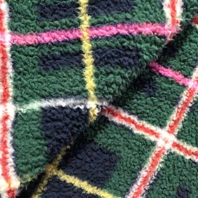 
100% polyester faux fur sherpa fleece shu velveteen printed custom sherpa fabric 