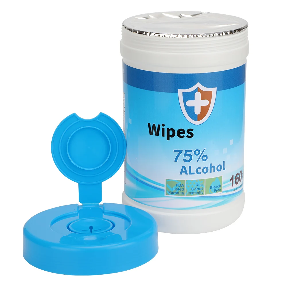 2020 Customized Disinfecting Dry Barrel Wet Wipes in Canister