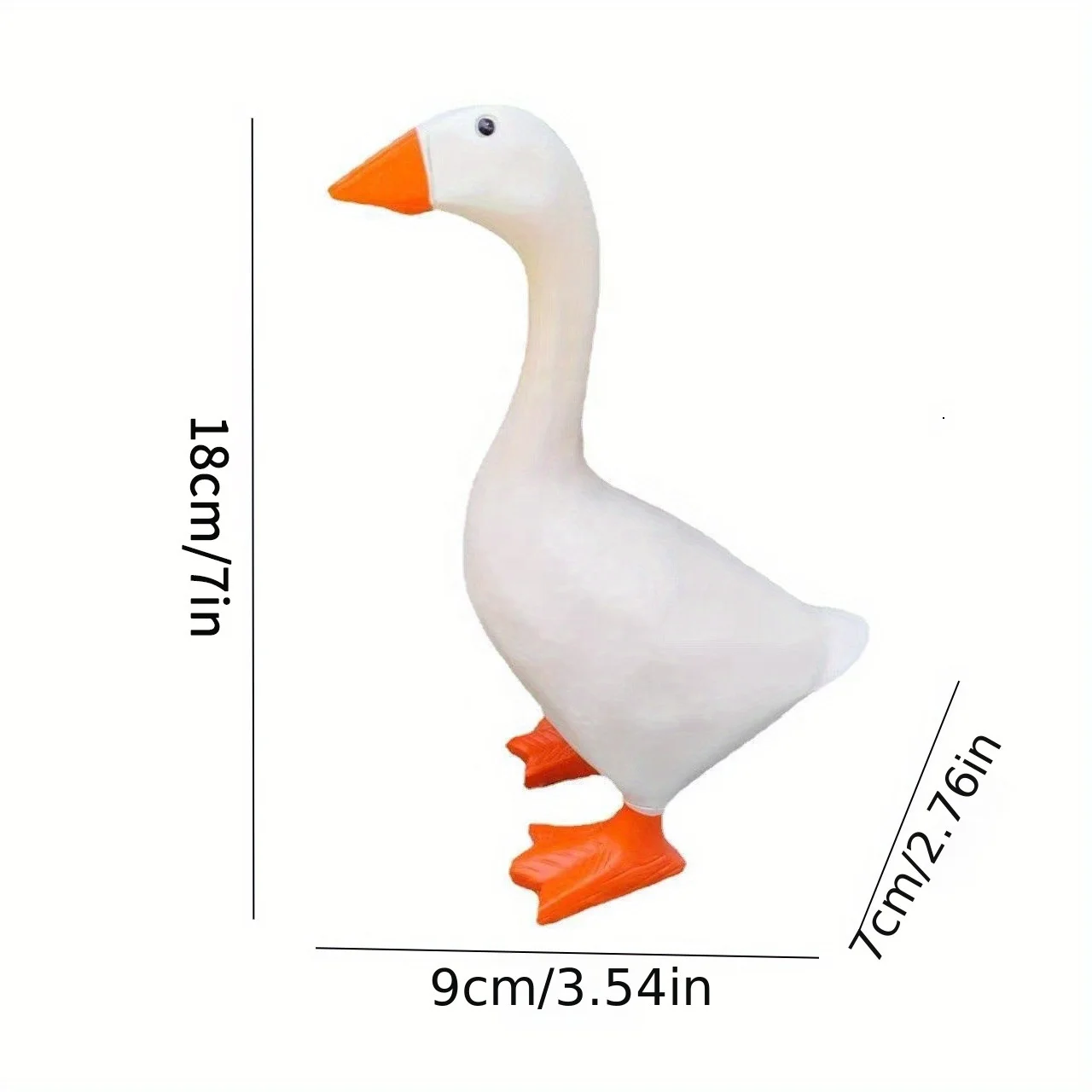 Goose Magnetic Key Holder Resin Cute Animal Figurines Keys Holder Home Decoration for Keys Glasses