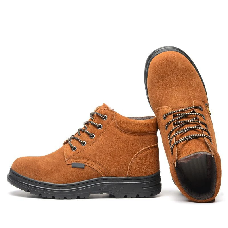 Hot Sale Anti-smash anti-smash and anti-stab safety shoes, high quality suede cowhide acid and alkali resistant protective shoes