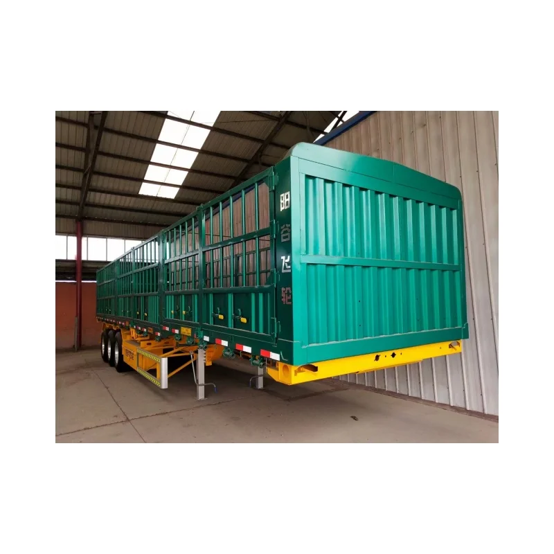 3 axle fence cargo trailer/livestock store house bar semi trailers for sale Trailer manufacturer High quality customized
