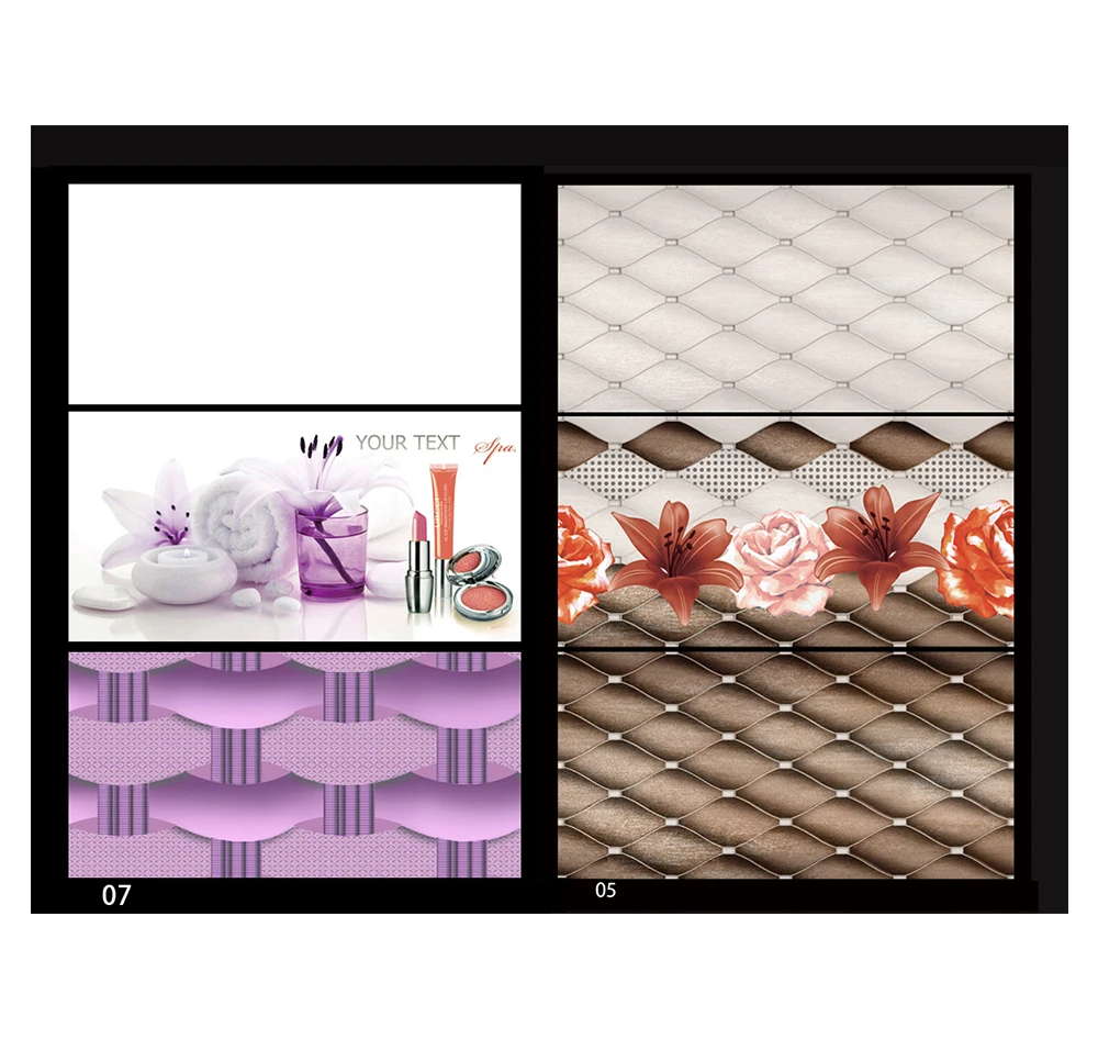 Toilet ABC Wall Ceramic Tile Bathroom Blue and White Ceramic Tiles