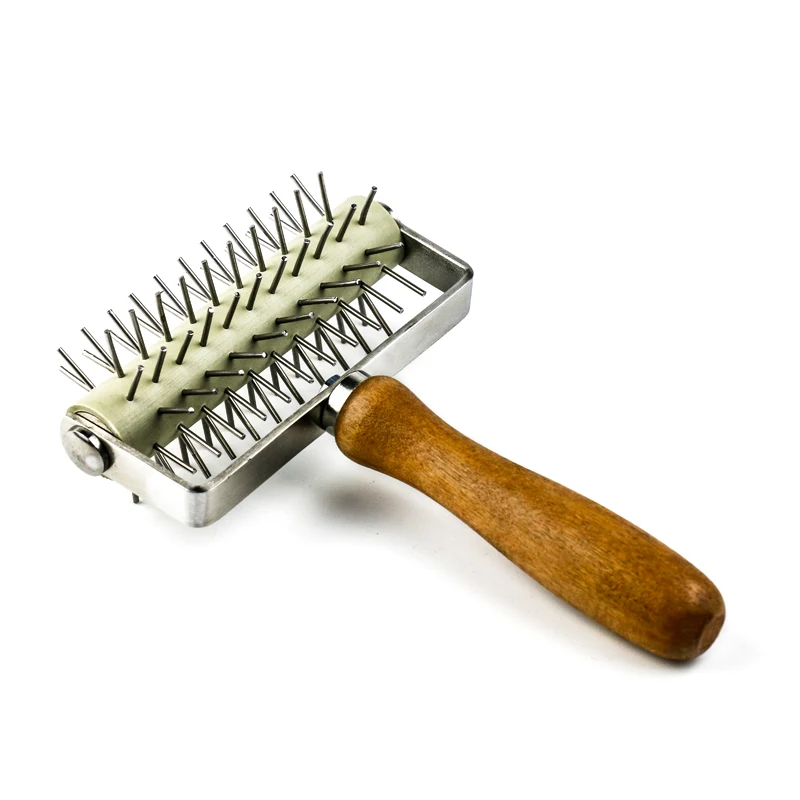 Stainless Steel Roller Docker Pizza Cake Pie Homemade Pizza Dough Docker Pizza Cake Pie Bread Pastry Baking Tool