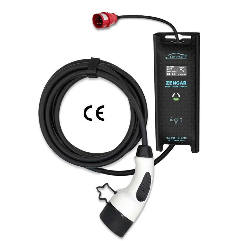  Zencar 11kw three phase portable type 2 ev charger 400V