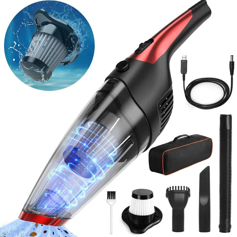 Factory Supplies Car Cigarette Lighter Power Supply Mini Handheld Car Vaccum Cleaners Cordless Strong Power Suction For Car&Home