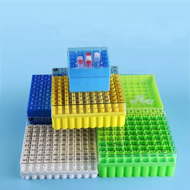 Wholesale laboratory equipment plastic 81 Wells Freezing box for  5ml cryovial tube