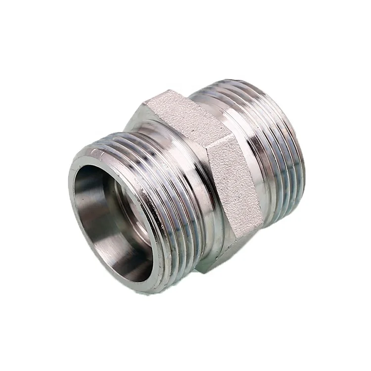 High Pressure Steel Carbon Steel Straight Boss Male Thread Tube Fittings Hydraulic Push In Tube Fittings