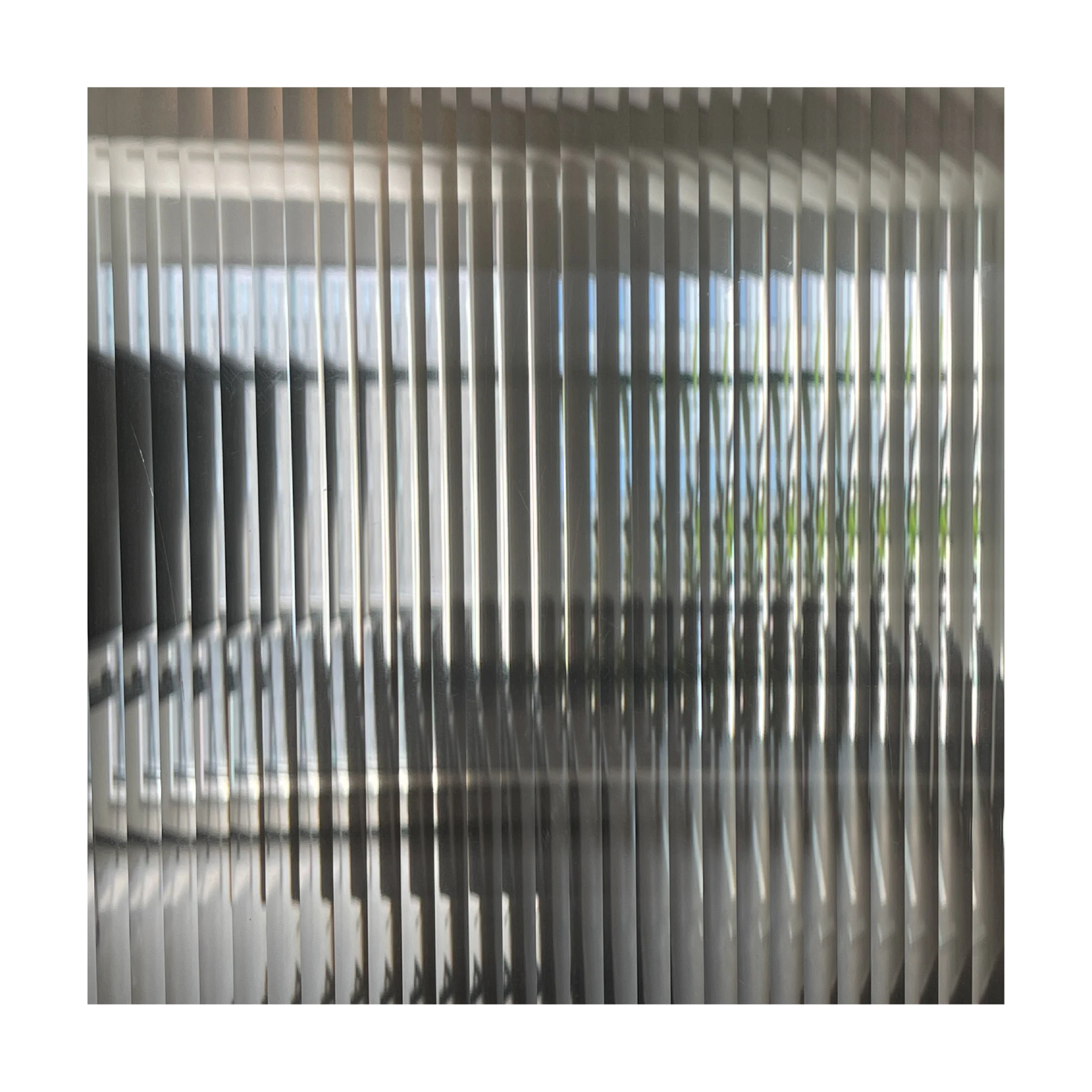 Reeded Glass Film for Decoration 3D Window Film Self- adhesive Film applied Office Bathroom