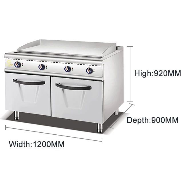 Gas Griddle Grill Commercial Fryer Burger Griddle Portable Stoves Sale Plate Stainless Steel Built Benchtop Patty Industrial Gas