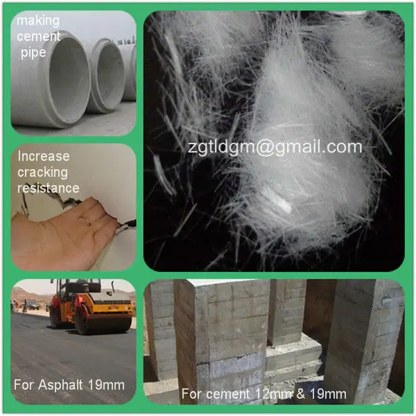 6mm 12mm Polypropylene Monofilament PP Fiber For Concrete Structural Fibers For Concrete