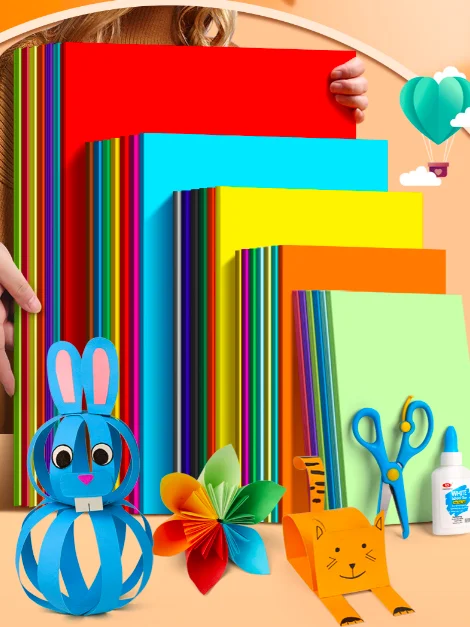 Wholesales A4 50*70cm Handmade Paper Copy Paper Fluorescent Cardboard Assorted For Kids DIY
