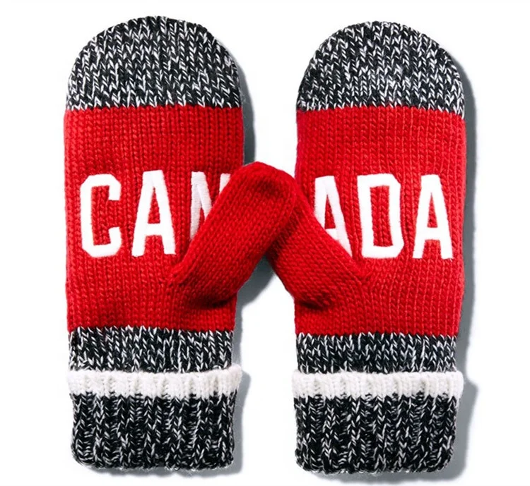 
Olympics team canada mitten custom mitten heather snow mitten gloves 