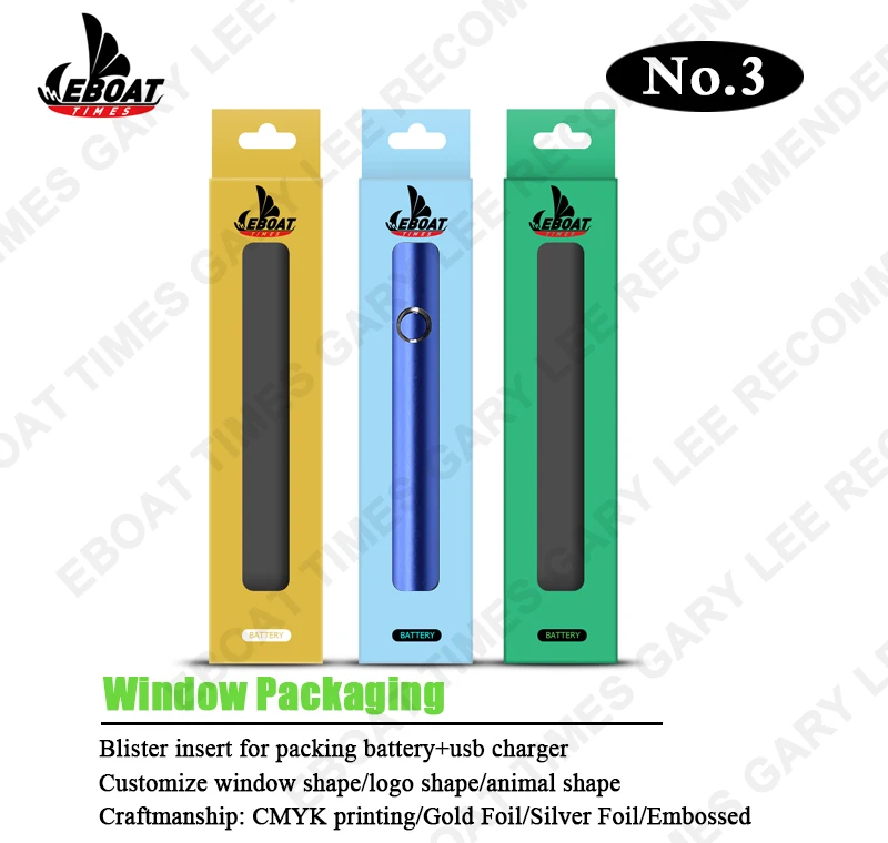 Eboattimes wholesale dual charging port variable voltage 510 thread vaporizer pen battery