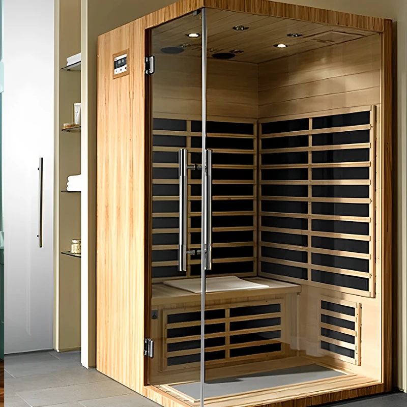 4-5 Persons Hemlock Indoor Far Infrared Sauna Room With Control Panel