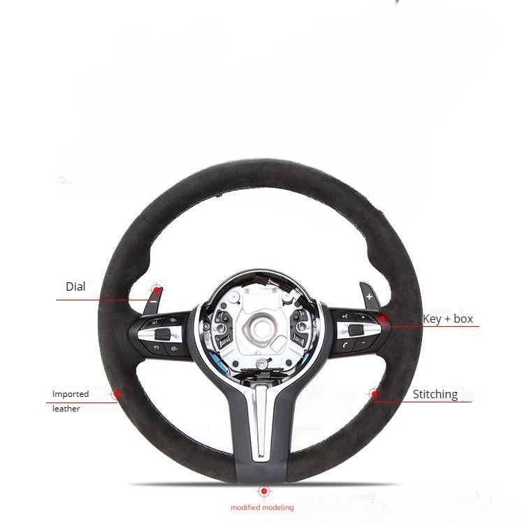 Custom Car Steering Wheel Fit For BMW M5 F10 F90 F06 F12 F13 M8 5 series GT6 Series 7 Series alcantara steering wheel assembly