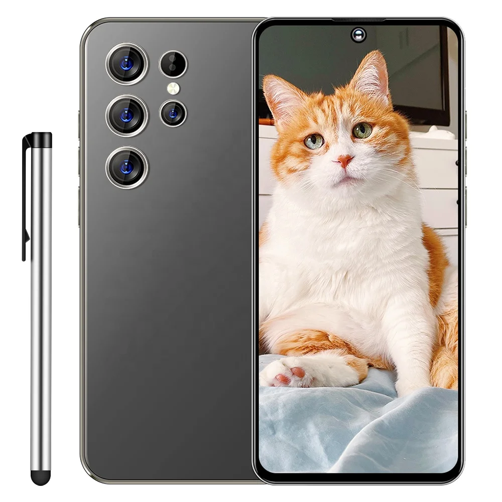 S24 Ультра мобильный телефон с двумя SIM распознаванием лица Android смартфон ультра 5G 16 ГБ и 512