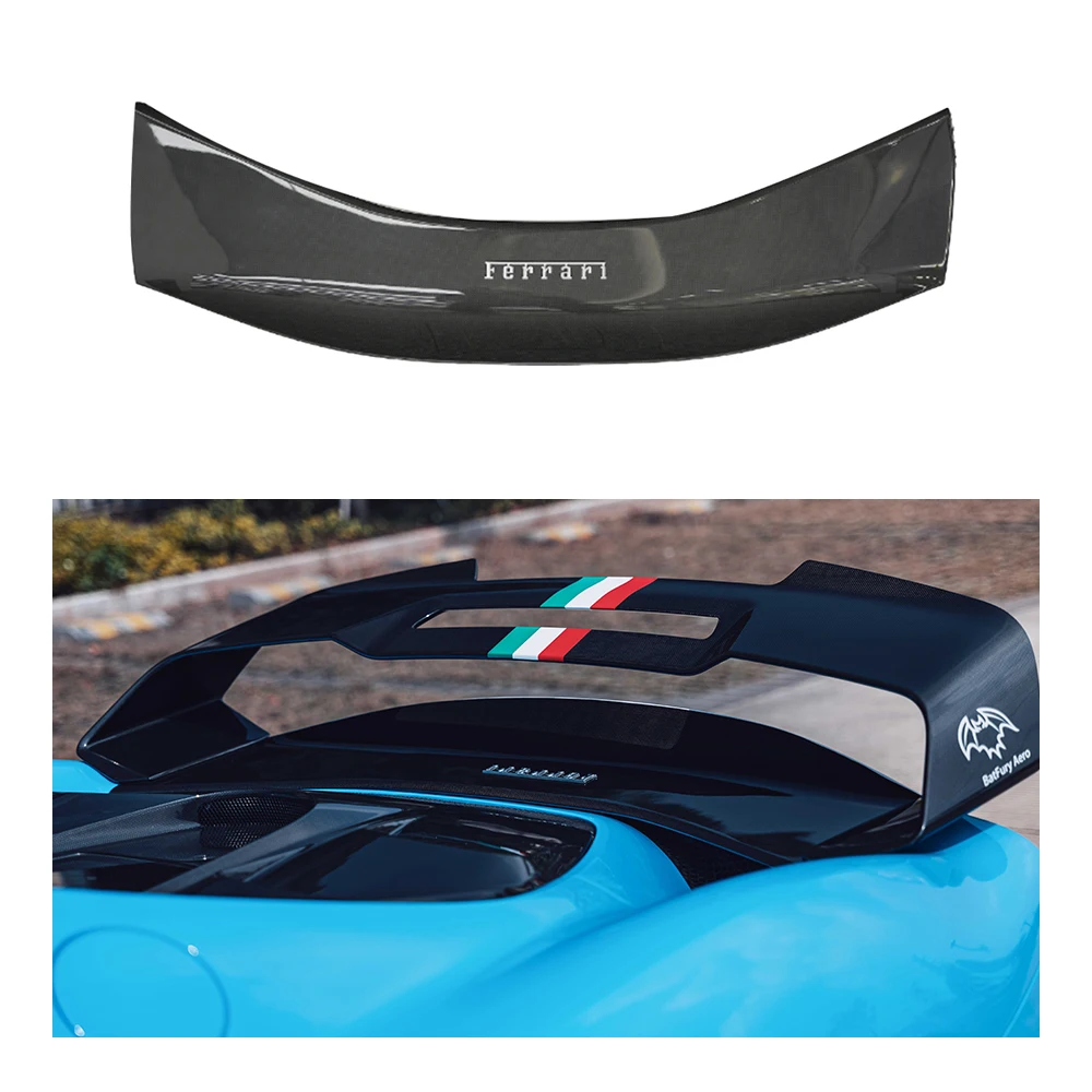 Dry Carbon Fiber Body Kit  Rear Trunk wing Spoiler For Ferrari 296 GTB