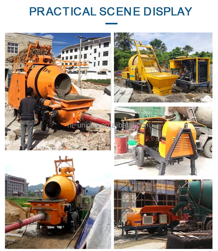 Dry mortar concrete mixer pump concrete mixers pump parts mobile concrete pumps and mixer with cheap price