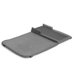 Kitchen Countertops Dish Drying Rack With Microfiber Mat
