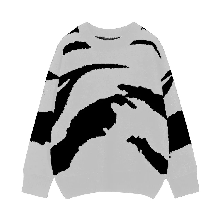 Factory Wholesale Oem&Odm Custom Designer Intarsia Jacquard Pattern Men Knit Sweater