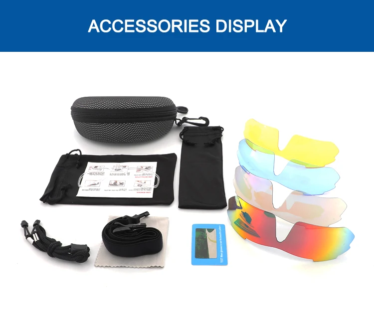 New Men Cycling outdoor Bicycle Bike UV400 Sports Sun Glasses with 5 pair lens