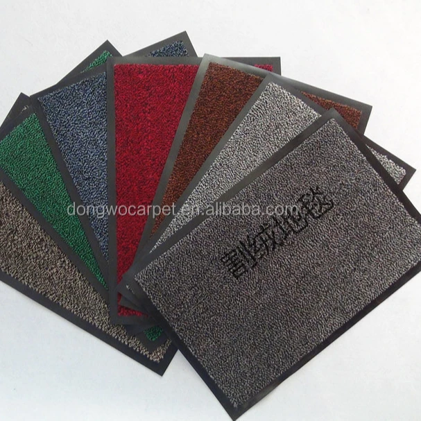 Cut Pile surface pp material, PVC backing  door mat in shandong dongwo manufacturer