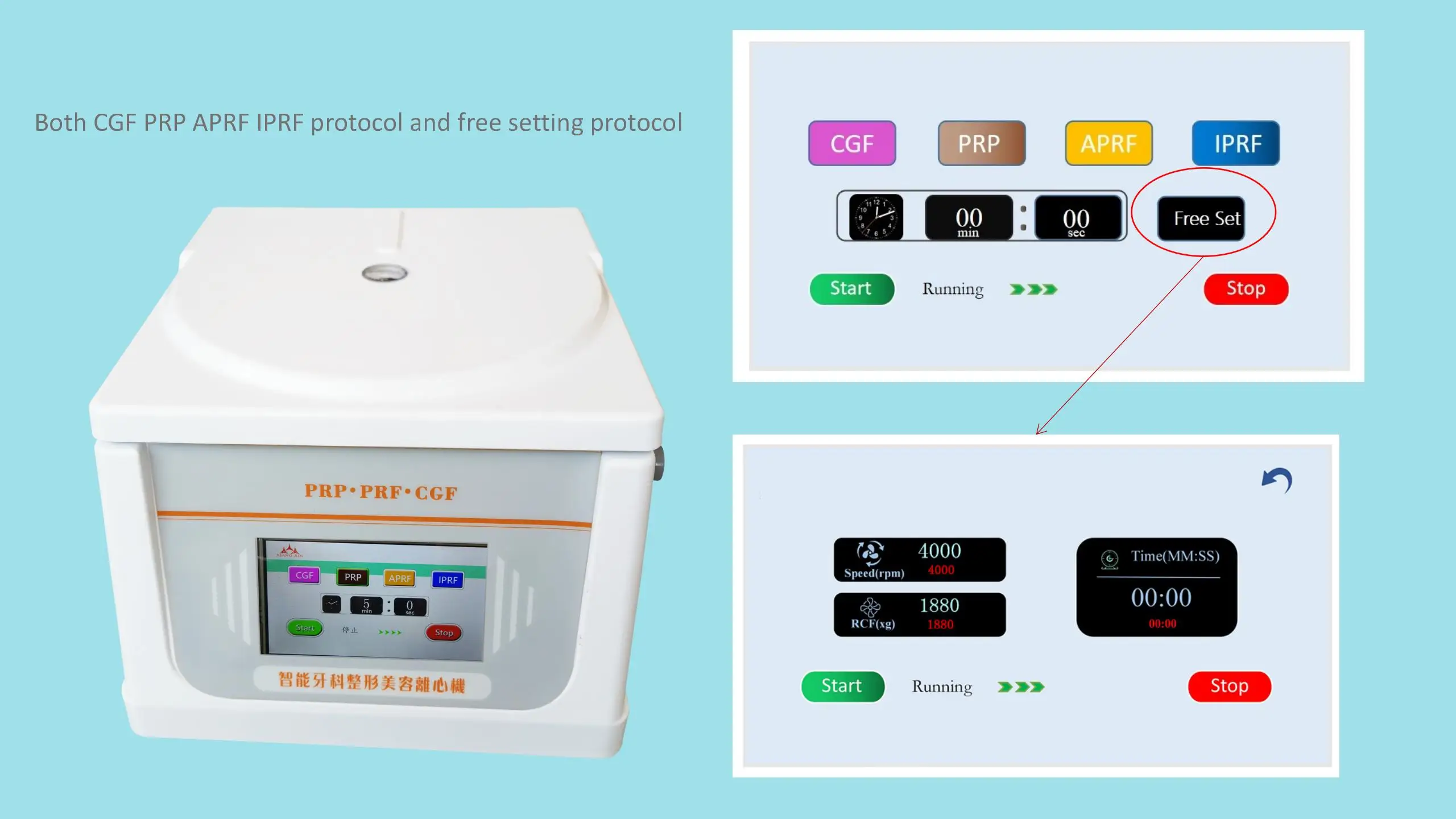 Smart Size Mini Type Low Noise Light Weight Dental PRF CGF Centrifuge TD4A