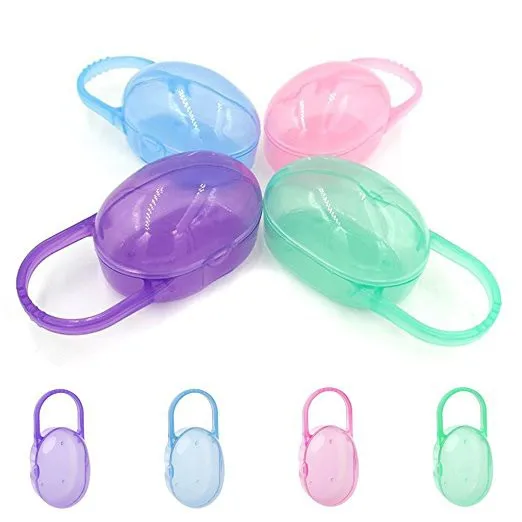 BPA Free Dummy Holder Box Baby Pacifier Carrying Case, Baby Soother Container Holder Pacifier Dummy Box Travel Storage Case