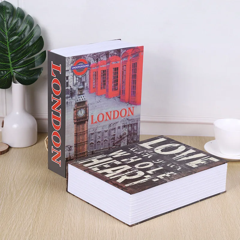 dictionary diversion metal safe lock box mini simulation book safe money cash safety lock box with key