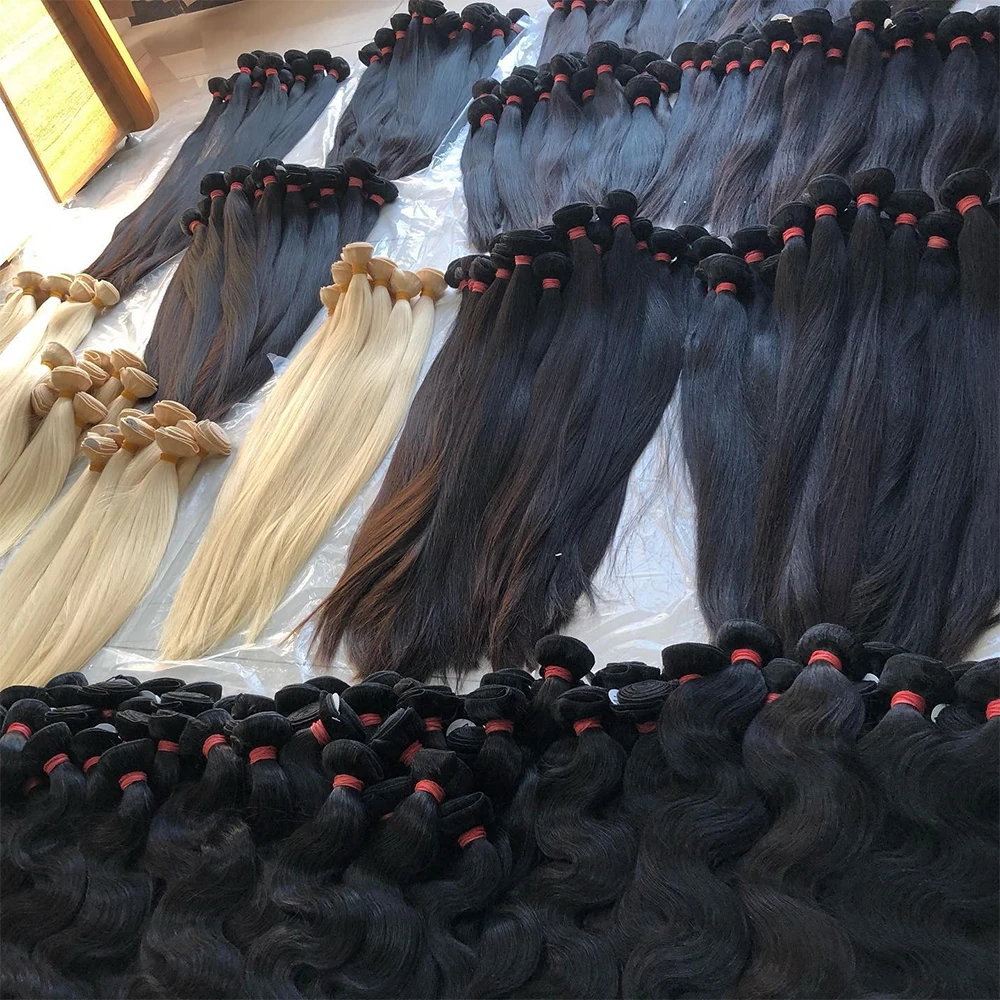 Free Sample Virgin hair bundles from Indian Human hair Extensions Raw Unprocessed Cuticle Aligned Brazilian hair Can be Bleach