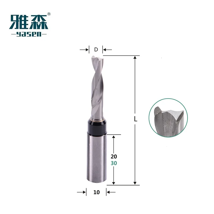 YASEN China Manufacture Tungsten Carbide CNC KJ 1  drill bit blind hole for Woodworking