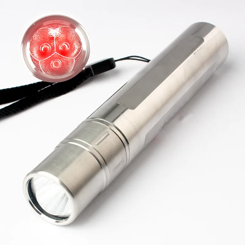 Infrared Flashlight Hot Infrared Light 3 Pcs Wick 630 660 850 Red Light Flashlight Customization