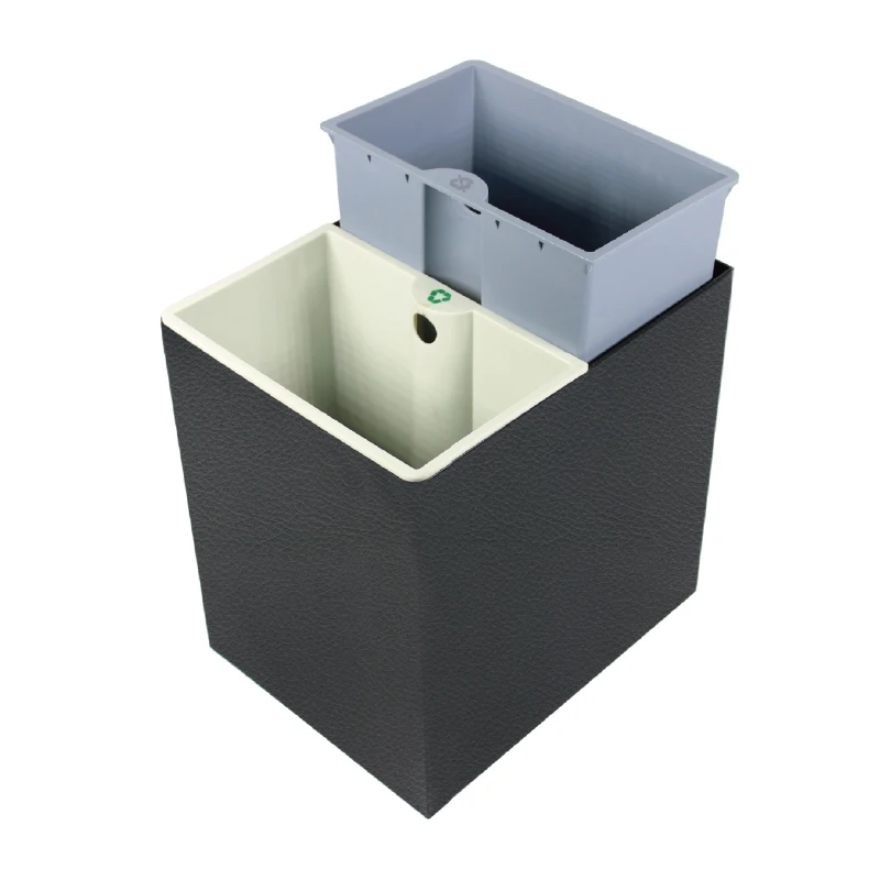Rectangular sorting Bin Trash Bin recycle Waste Bin metal outer bucket or metal  with PU outer bucket +two plastic liners