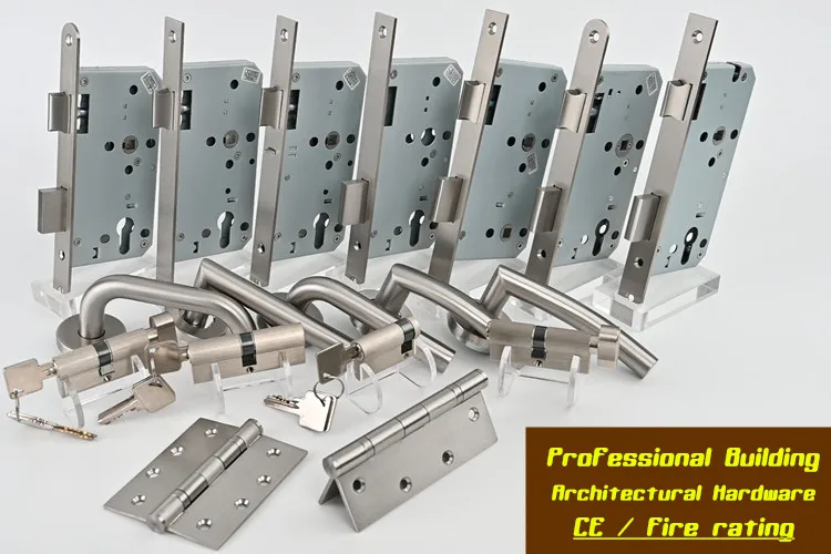 Высококачественный врезной замок из нержавеющей стали 304 в европейском стиле, предназначенный для долговечности с DIN18251