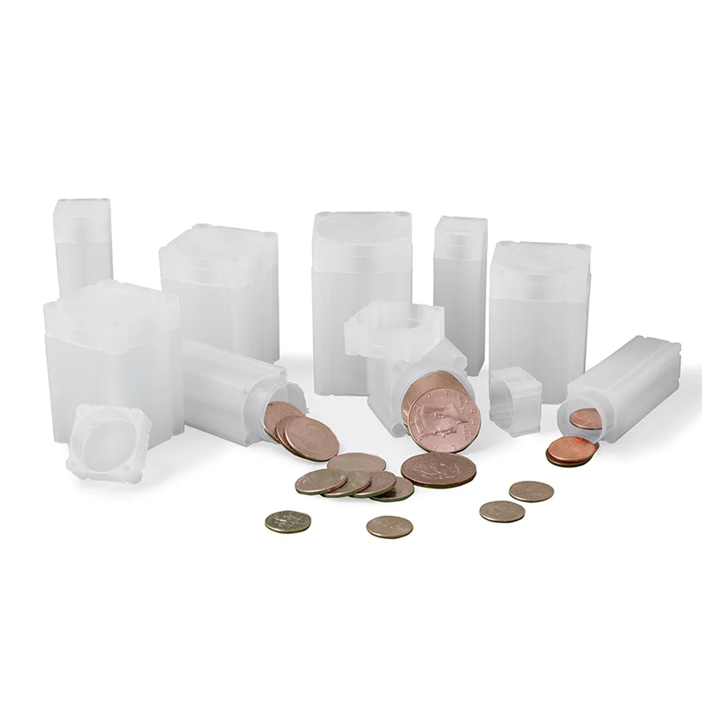 Wholesalers Assorted Sizes Acid Free and Archival Quality US Penny Square Coin Tubes