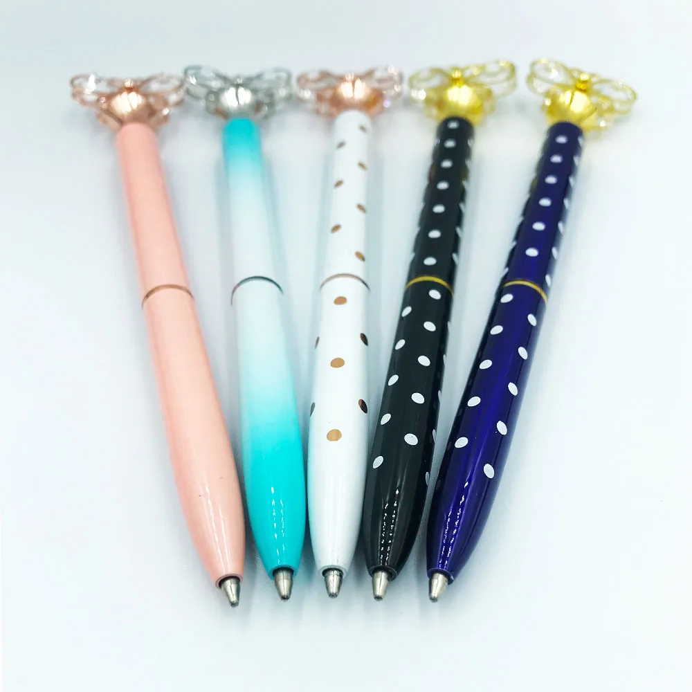 Pen factory custom metal colorful pen Jewelled Crystal Diamond Metal Ball Point Pen